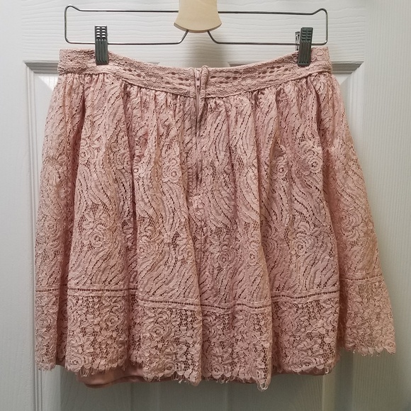 SOLD 🚫 Xhilaration Lace Pastel Skater Skirt Lined - Picture 2 of 4